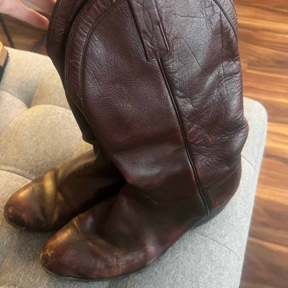 Men's Brown Leather Western Boots